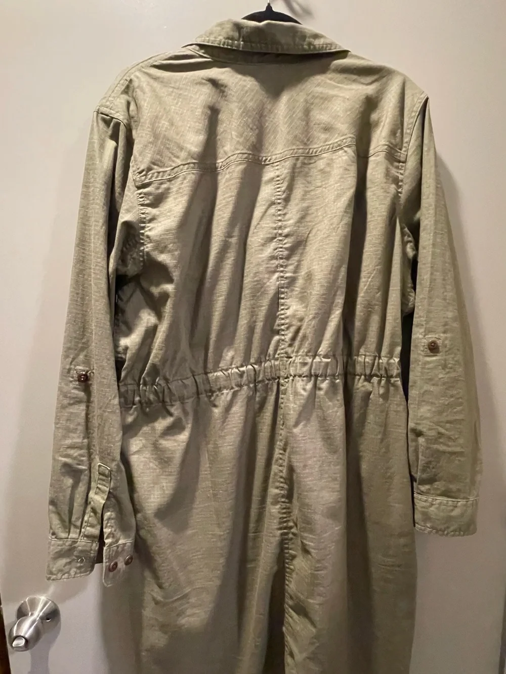 Duluth Trading Co Olive Green Utility Jacket Dress